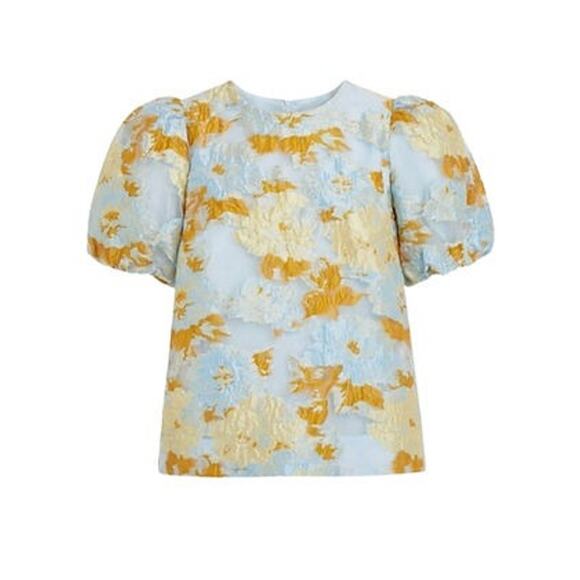 POMANDER PLACE Jessamine Jacquard Lyla Blouse Size M NWT Retail $148 Tuckernuck - Picture 8 of 8